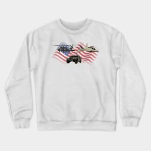 American Military HUMVEE UH-60 F22 Crewneck Sweatshirt